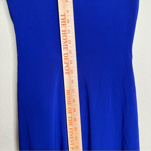 Lauren Ralph Lauren Dress Womens Size 2P Mock Wrap Capri Blue Cap Sleeve Stretch - Picture 12 of 12